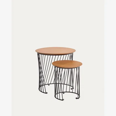 Kave Home Leska set of 2 side tables Ø 50 / Ø 35 cm