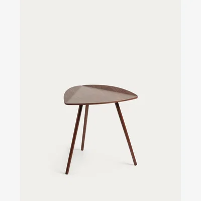 Kave Home Damasc side table in veneered walnut wood 45 x 47 cm