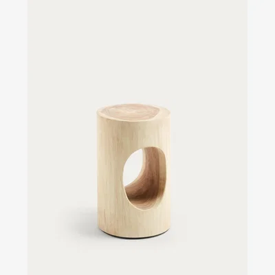 Kave Home Halker solid rain tree wood side table, Ø 30 cm