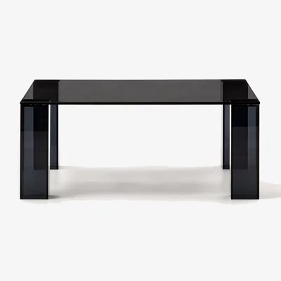 Kave Home Adularia dark-grey, tempered-glass side table, 85 x 85 cm