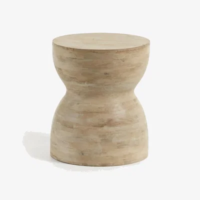 Kave Home Mazy solid mango wood side table, Ø 40 cm