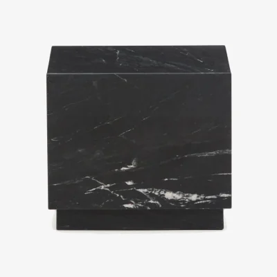 Kave Home Sorein side table in black marble 40 x 40 cm