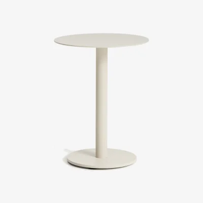 Kave Home Asinara beige aluminium side table Ø40cm