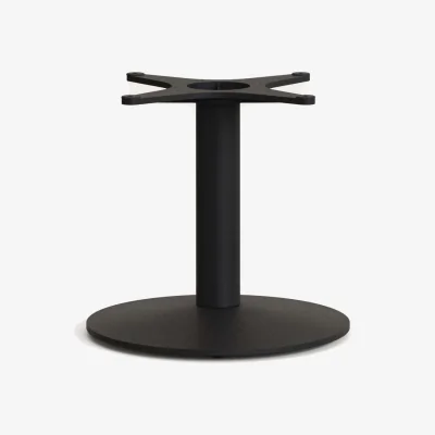 Kave Home Esilda side table base with a round steel base in black painted finish Ø42.5x45 cm