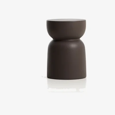 Kave Home Garbet side table in brown concrete Ø 60cm