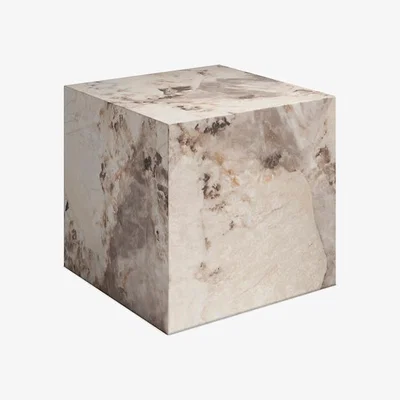 La Redoute Serafina Pandora Faux Marble Block Side Table