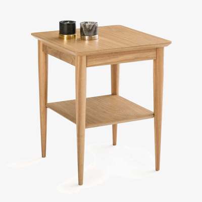 La Redoute Lussan Two-Tier Side Table in Solid Ash