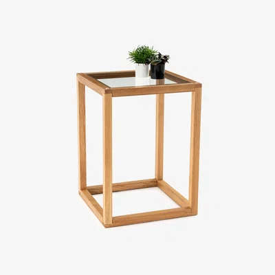 La Redoute Adonis Oak & Glass Side Table