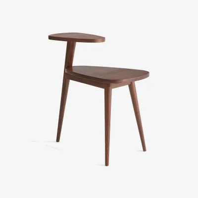 La Redoute Quilda Walnut Veneer 2-Tier Vintage Side Table