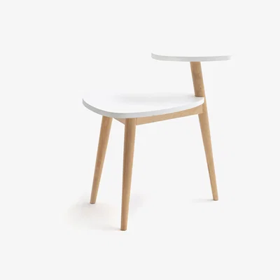 La Redoute Jimi Vintage Style Side Table with Two-Tiers