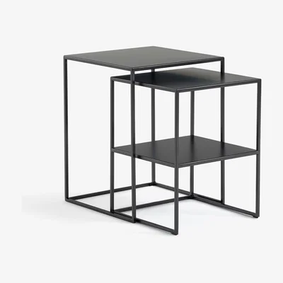 La Redoute Set of 2 Hiba Steel Nesting Side Tables