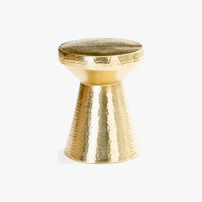 La Redoute Gange Golden Hammered Metal Side Table