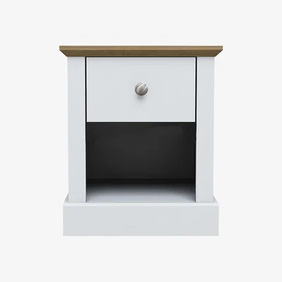 La Redoute Wooden Lamp Table with Single Drawer