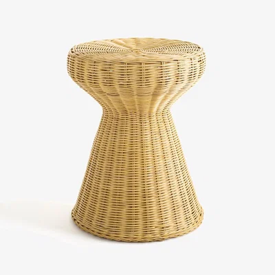 La Redoute Malu Steel & Rattan Side Table