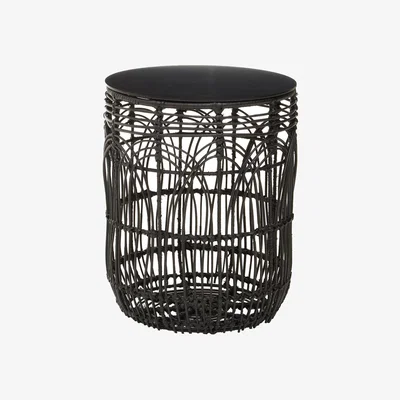La Redoute Intricate Rattan Drum Side Table