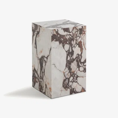 La Redoute Alcana Side Table in Marble-Effect Ceramic