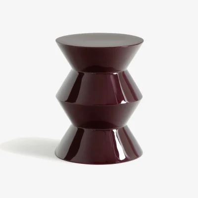 La Redoute Talou Sculpted Side Table with A Lacquered Finish