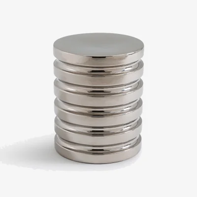 La Redoute Kerros Side Table in Chrome-Plated Ceramic