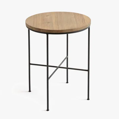 La Redoute Mosaique Side Table in Pine & Steel