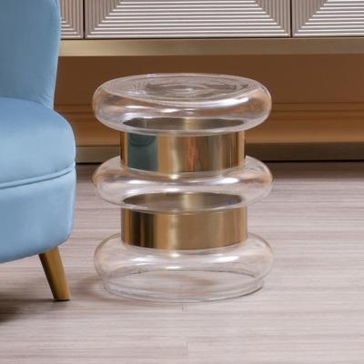 La Redoute Tubular Glass Drum Side Table