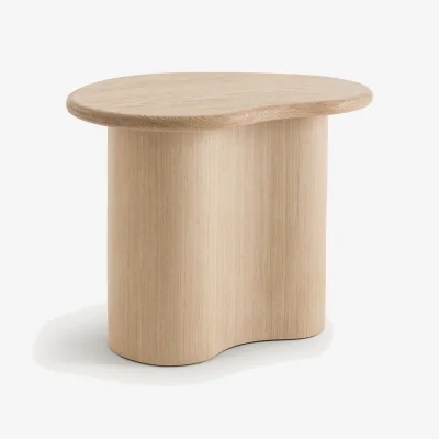 La Redoute Phlu Sofa Side Table in Sanded and Veneered Oak