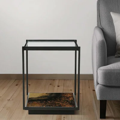 La Redoute Astra Ombre Metallic Square Side Table