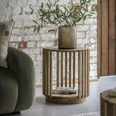 La Redoute Harora Slatted Wood Storage Side Table