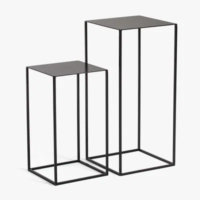 La Redoute Romy Set of 2 Contemporary Side Tables in Lacquered Metal