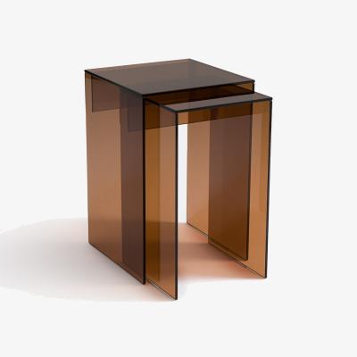 La Redoute Set of 2 Mendo Side Tables in Tempered Glass