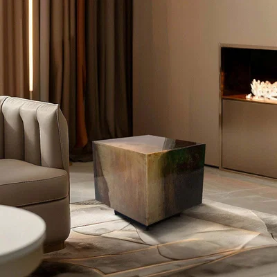 La Redoute Astra Ombre Metallic Block Side Table