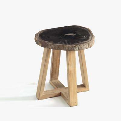 La Redoute Apiti Petrified Wood Side Table