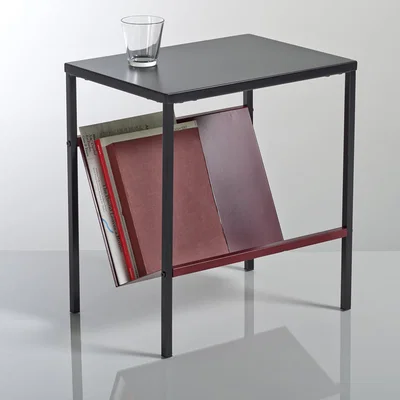 La Redoute KURI Metal Side Table with Magazine Rack