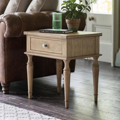 La Redoute Nashik 1 Drawer Ash Wood Parquet Side Table