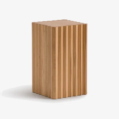 La Redoute Onate Side Table in Oak and Oak Veneer