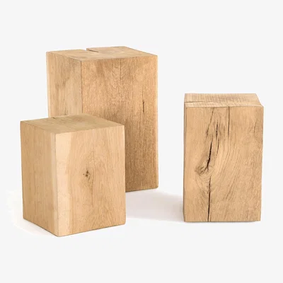 La Redoute Merlin Solid Oak Block Side Table