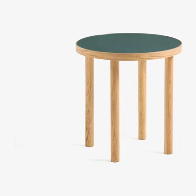 La Redoute Evergreen Oak & Glass Side Table