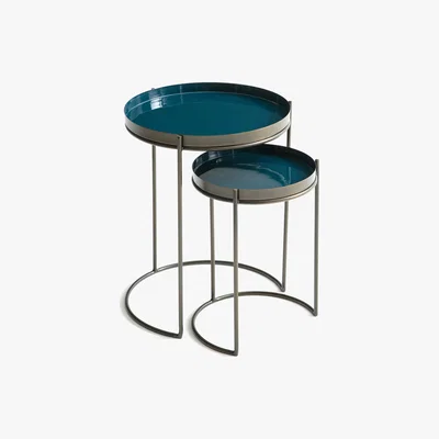 La Redoute Picabea Set of 2 Nesting Side Tables in Metal