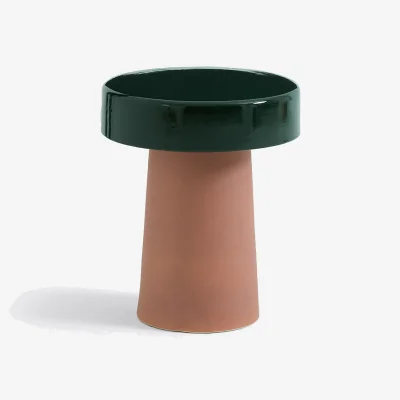 La Redoute Jimna Ceramic Matte/High Shine Lacquered Side Table