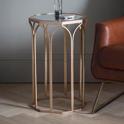 La Redoute Munger Octagonal Smoked Glass Side Table