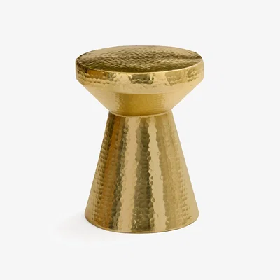La Redoute Gange Golden Hammered Metal Side Table