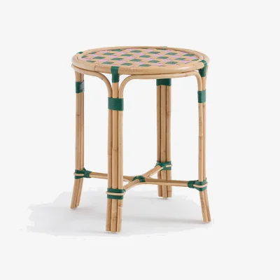La Redoute Bianca Rattan and Woven Resin Side Table