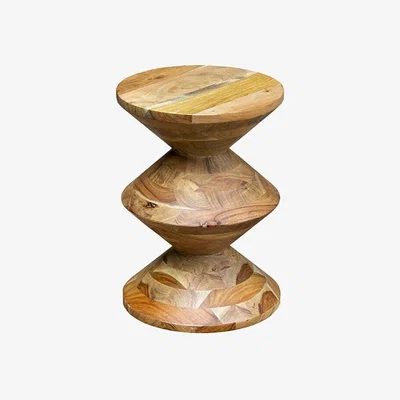 La Redoute Kaia Sculptural Acacia Wood Side Table