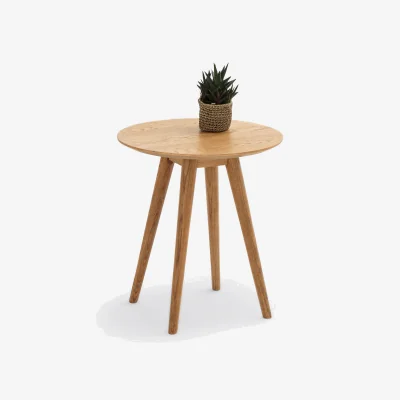 La Redoute Quilda Side Table in Oak and Oak Veneer