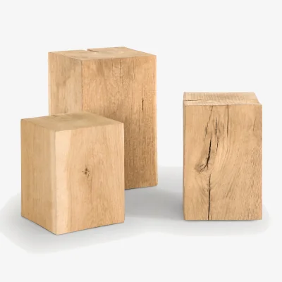 La Redoute Merlin Solid Oak Block Side Table