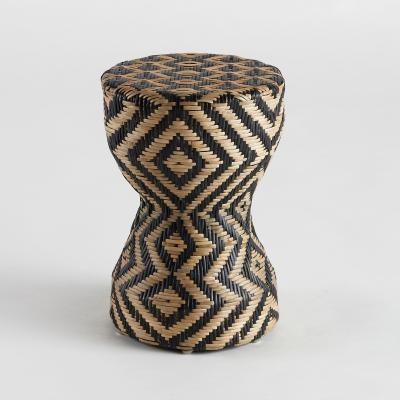 La Redoute Ondoro Two-Tone Side Table in Woven Rattan
