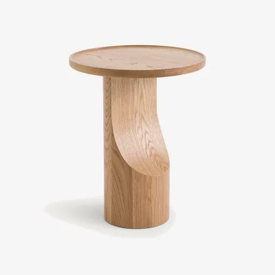 La Redoute Stigido Side Table in Solid Oak and Oak Veneer