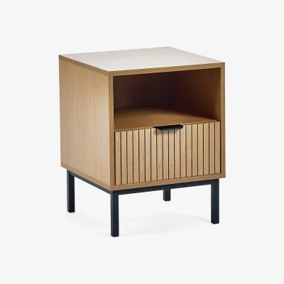La Redoute Gia Slatted Oak Side Table