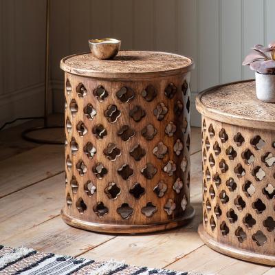La Redoute Ballari Fretwork Wood Side Table