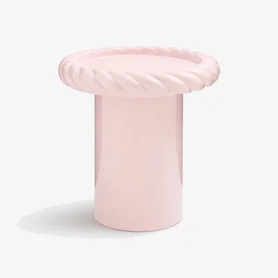 La Redoute Ropa Glossy Lacquered Twisted Edge Side Table