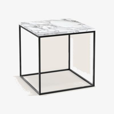 La Redoute Mahaut Black Metal & Marble Side Table